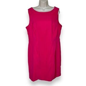 Alyx Limited Pink Sleeveless Sheath Dress Back Zip Flattering Seaming Women 18